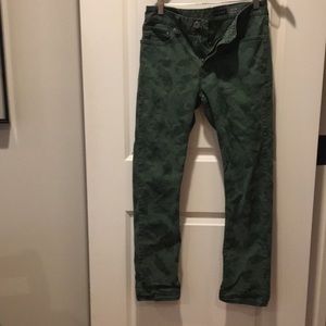 Bullhead mens slim Camouflage zip fly pants w/stretch size W28 L30